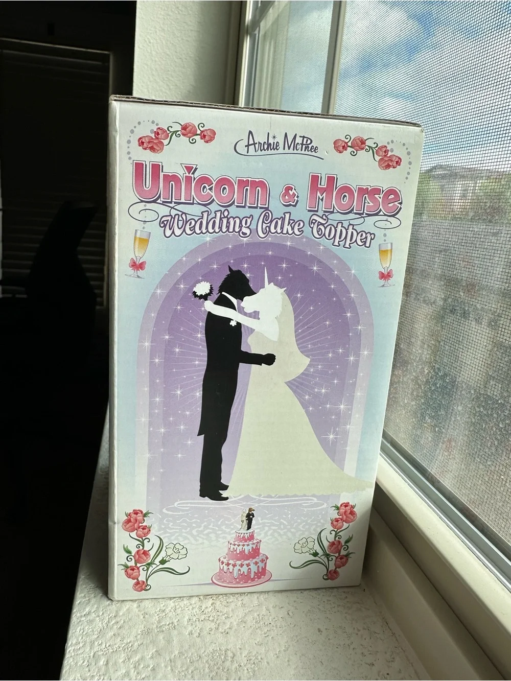 Archie McPhee Unicorn Horse Wedding Cake Topper NIB